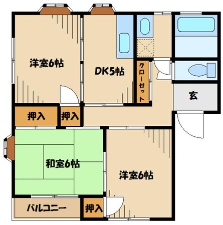 ゴールドハイツAの物件間取画像